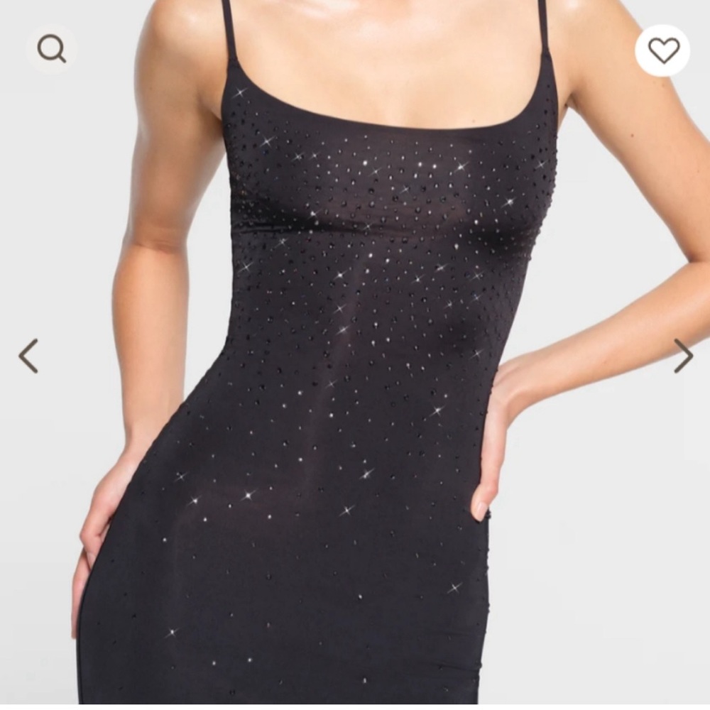 Skims Swarovski black dress